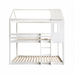 Montessori emeleteságy, fehér, 90x200, ATRISA