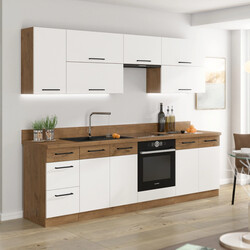 Ajtó beépített mosogatógépre, lancelot tölgy/ fehér extra magas fényű HG, VEGA ZM 570x446