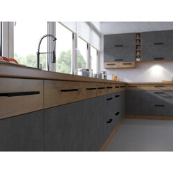 Előlap mosogatógéphez, szürke matt/tölgy lancelot, VEGA ZM 570x446
