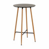 Bárasztal, fekete/tölgy, átmérő 60 cm, IMAM