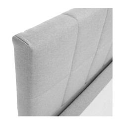 Boxspring típusú ágy 140x200, világosszürke, FERATA KOMFORT