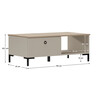 Dohányzóasztal, szürkésbarna Taupe/silverjack tölgy, DOMCA 1S