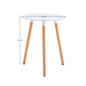 Étkezőasztal, fehér/bükk, átmérő 60 cm, ELCAN NEW TYP 1