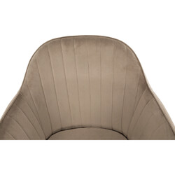 Dizájnos fotel, szürkésbarna Taupe Velvet anyag, ZIRKON