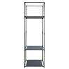 Polcállvány, fém/szövet, fekete, ALBUS