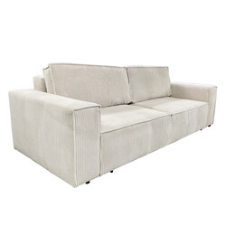 Kihúzható heverő, bézs, HARPERA BIG SOFA