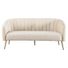 Design 3-as ülés kanapé, bézs Velvet szövet/gold króm-arany, BAGY