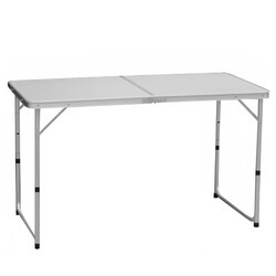 Összecsukható kempingasztal, 120 cm, alumínium/MDF, KEPI TYP 1
