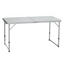 Összecsukható kempingasztal, 120 cm, alumínium/MDF, KEPI TYP 1