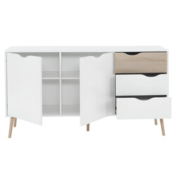komód, tölgy sonoma / fehér, OSLO 75381