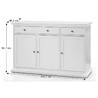 Komód, DTD fóliázott/MDF festett, fehér, PARIS 77824