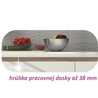 Konyhabútor, sonoma tölgy/fehér magasfényű HG, LINE NEW