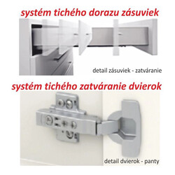 Felsőszekrény, tölgy sonoma/fehér magas fényű HG, jobbos, LINE