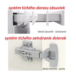 Felsőszekrény, fehér magas fényű HG, LINE G60