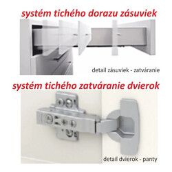Felsőszekrény, fehér magas fényű HG, LINE
