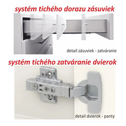 Alsószekrény, fehér magas fényű HG, jobbos, LINE