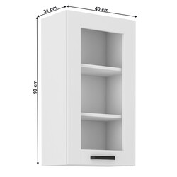 Felső szekrény, fehér, LULA 40 GS-90 1F