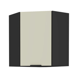 Felső sarokszekrény kasmír/fekete, ARAKA 60x60 GN-72 1F