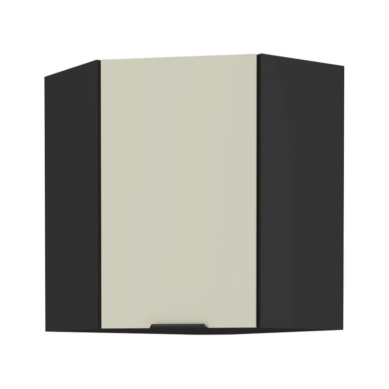 Felső sarokszekrény kasmír/fekete, ARAKA 60x60 GN-72 1F