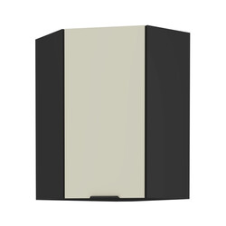 Felső sarokszekrény kasmír/fekete, ARAKA 60x60 GN-90 1F