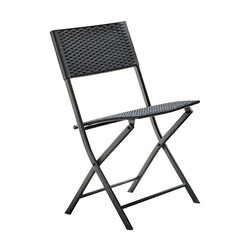 Kerti rattan szett 1+2, fekete, FARUK