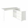 Univerzális sarok PC asztal, fehér, TERINO