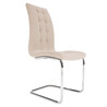 Étkezőszék, bézs Dulux Velvet szövet/króm, SALOMA NEW