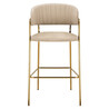 Design bárszék, bézs Velvet szövet/gold króm arany, DASMIN NEW TYP 2