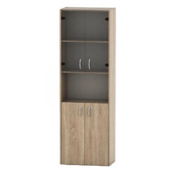 Vitrines könyvespolc, tölgy sonoma, TEMPO ASISTENT NEW 004