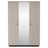 Szekrény tükörrel, szürkésbarna Taupe/silverjack tölgy, DOMCA 3D