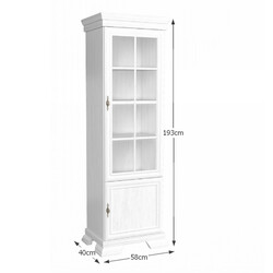 Vitrines szekrény KRW1, fenyő andersen, KORA