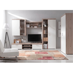 Vitrines faliszekrény, san marino/cream, CHERIS 4