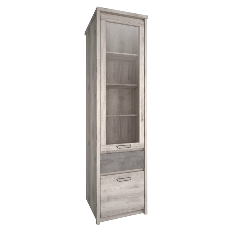 Vitrin 1D1W1S, nairobi gesztenye/onix, JESI NEW