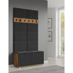 Clif P-50 kárpitozott fali panel – sötétszürke
