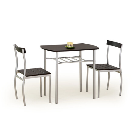 Lance étkezőszett (asztal + 2 szék) – wenge