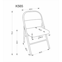 K565 összecsukható szék – szürke