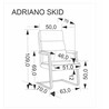 Adriano Skid szánkótalpas irodai szék – fekete