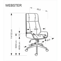Webster forgószék – dió / bézs