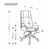 Webster forgószék – dió / bézs