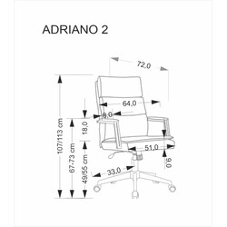 Adriano 2 forgószék – világosszürke