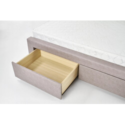 Evora 160 ágy ágyneműtartóval – bézs / dió