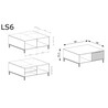 LINKaSTYLE dohányzóasztal, szín: LS6 kasmír