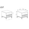 LINKaSTYLE éjjeliszekrény, szín: LS7 kasmír