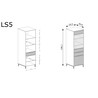 LINKaSTYLE éjjeliszekrény, szín: LS5 kasmír