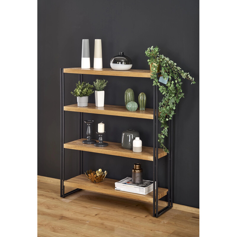 Bolivar REG1 polcos szekrény – arany tölgy / fekete