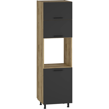 VENTO DP-60/214 magas kamra szekrény, szín: antracit/craft tölgy